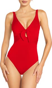 Robin Piccone Ava Knit One-Piece Swimsuit