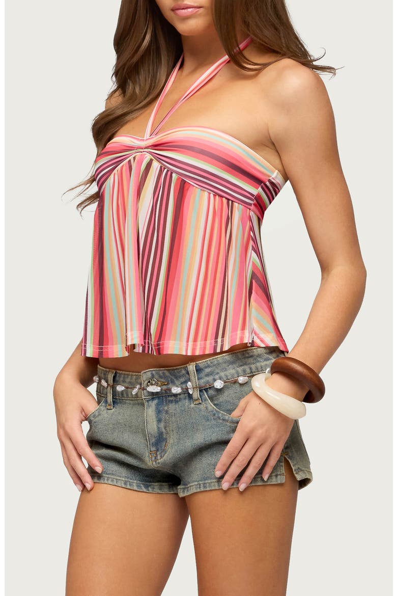 Fernanda Striped Halter Top, Alternate, color, MIX