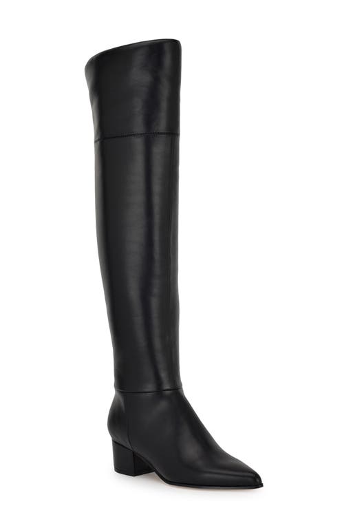 Nine West Maner Pointed Toe Over the Knee Boot in Black 