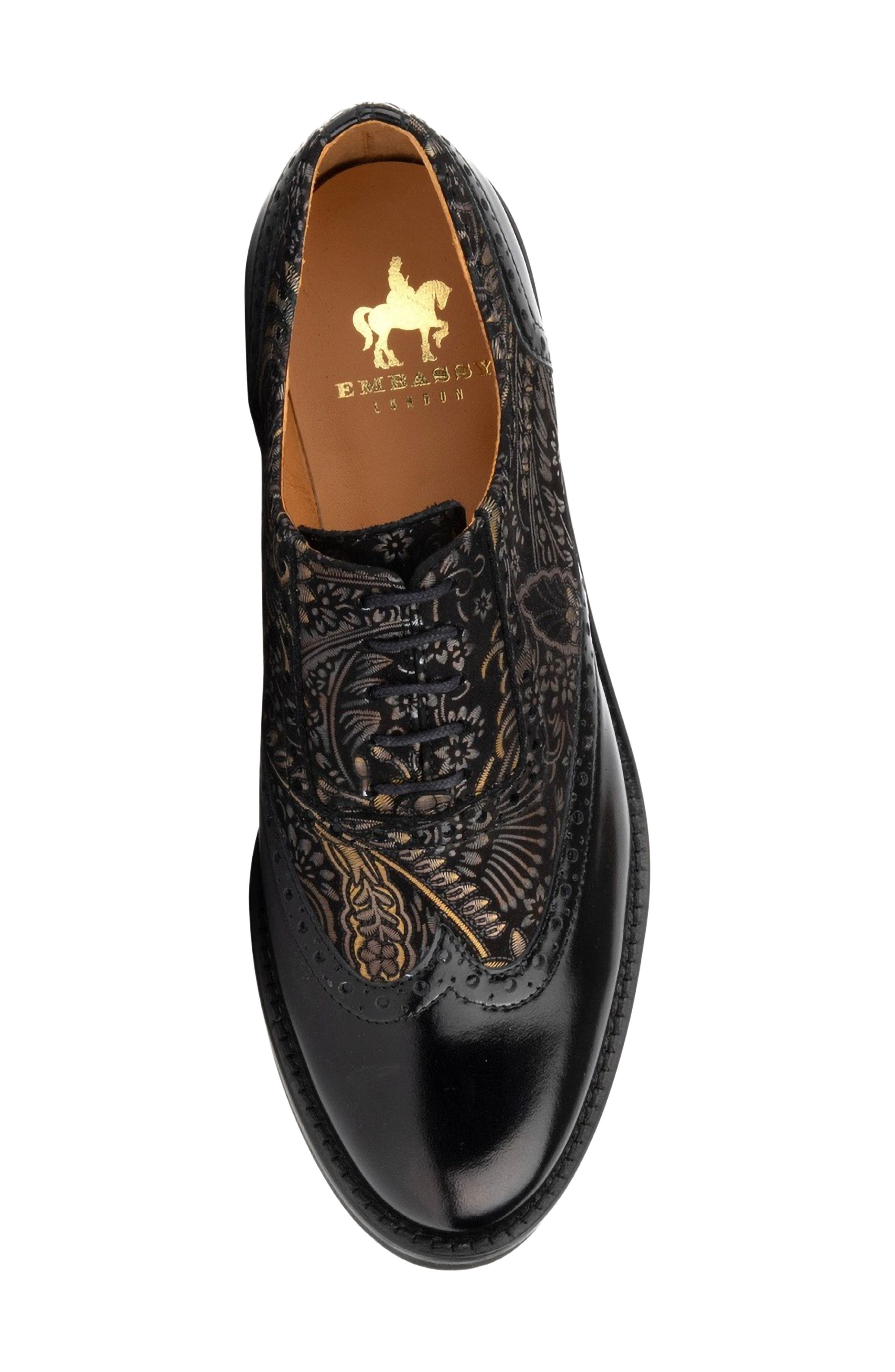 Vivienne Wingtip Oxford, Alternate, color, BLACK/ YELLOW