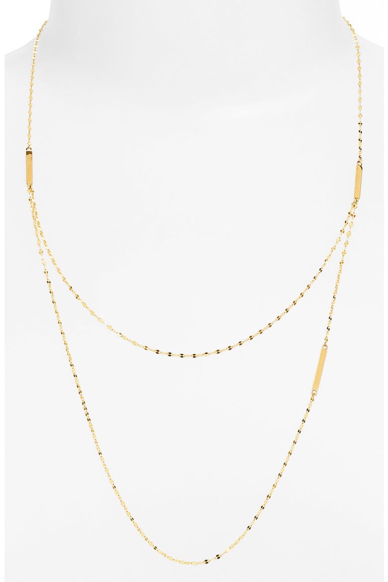 Jewelry Tri Bar Necklace, Main, color, YELLOW GOLD