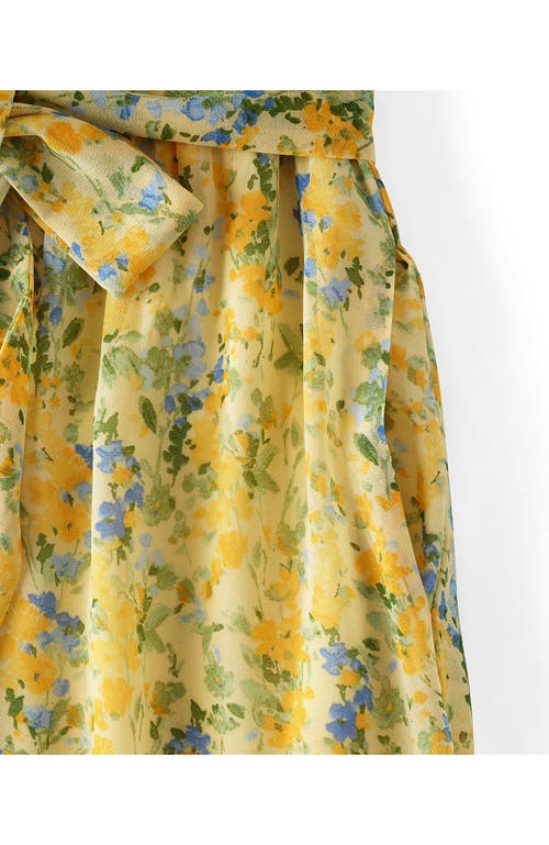 Lands' End Chiffon Maxi Dress With Ruffle Detail