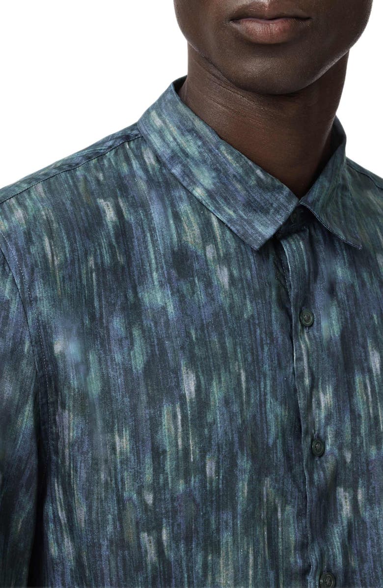 John Varvatos Ross Slim Fit Button-Up Shirt, Alternate, color, Navy