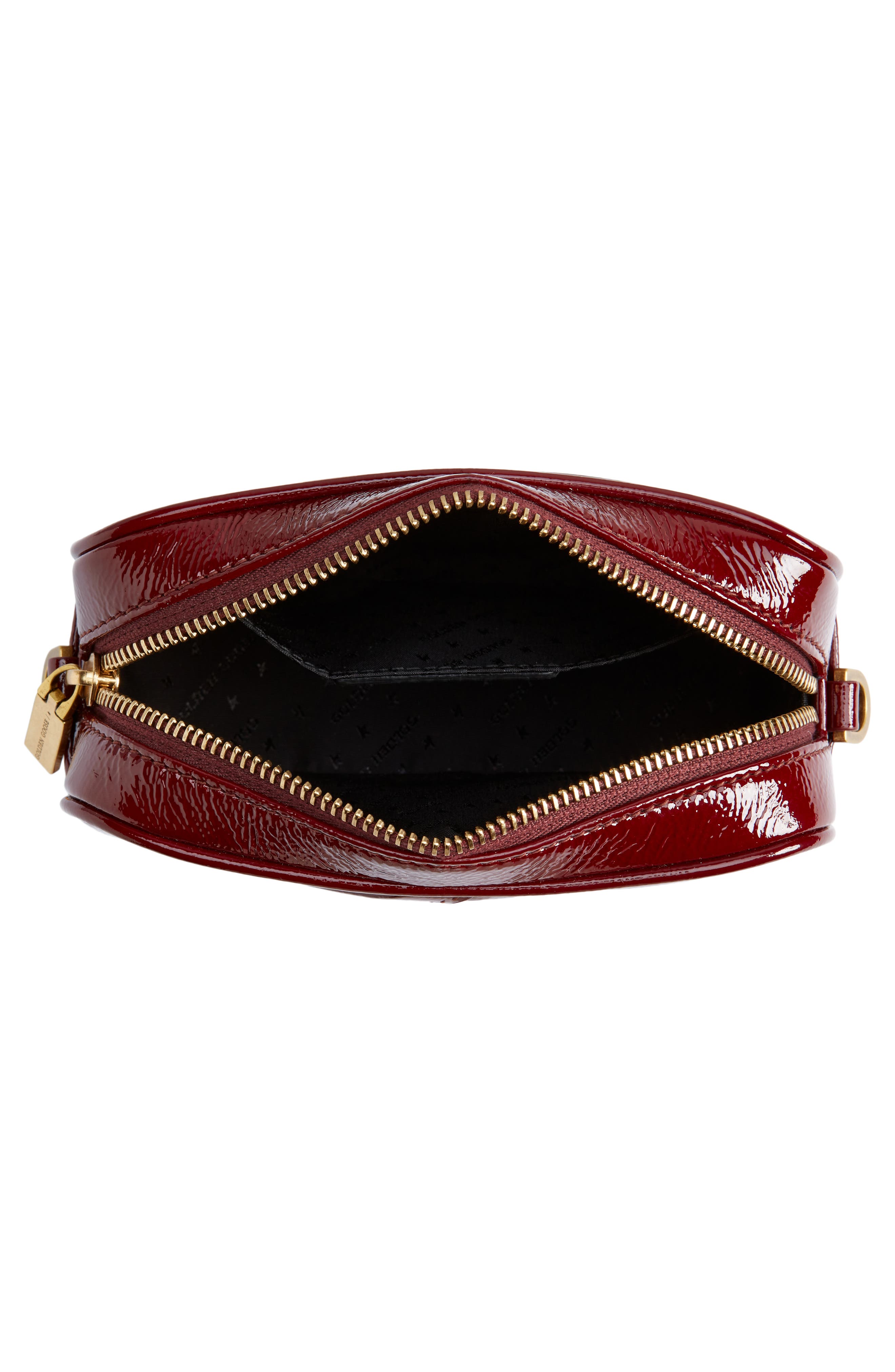 Golden Goose Mini Star Leather Crossbody Camera Bag, Alternate, color, Bordeaux