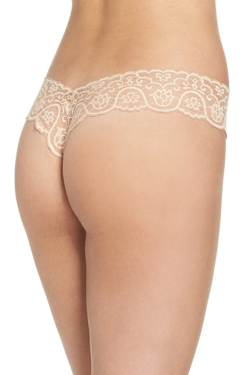 Commando 'Tulip' Lace Thong, Alternate, color, Ivory