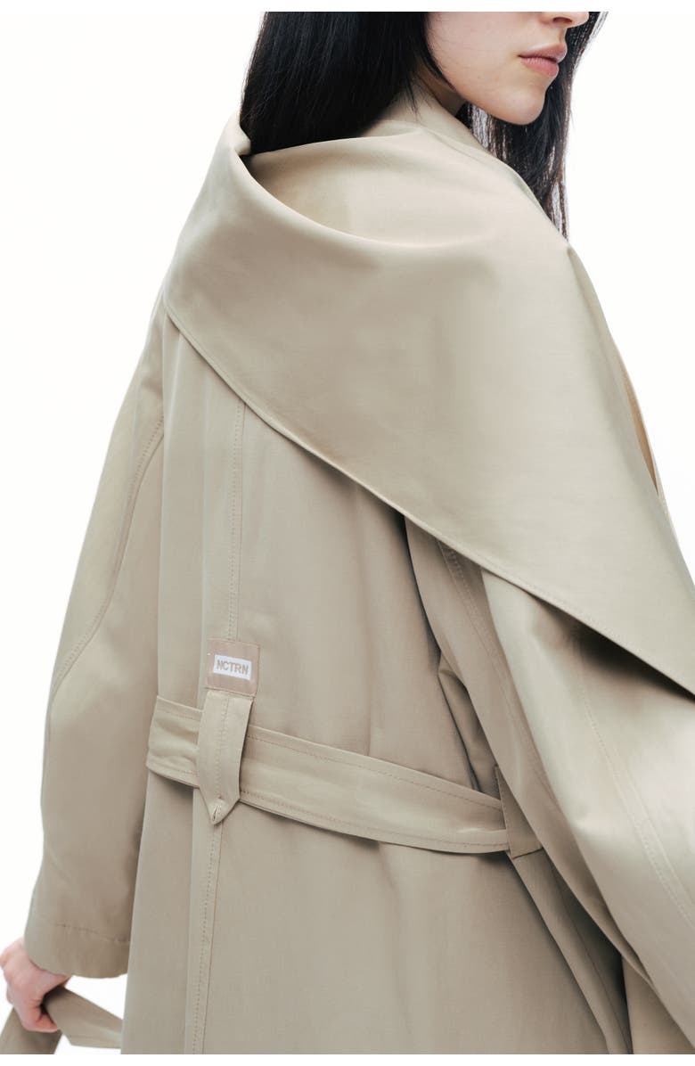 Nocturne Shawl-Designed Trench Coat, Alternate, color, 