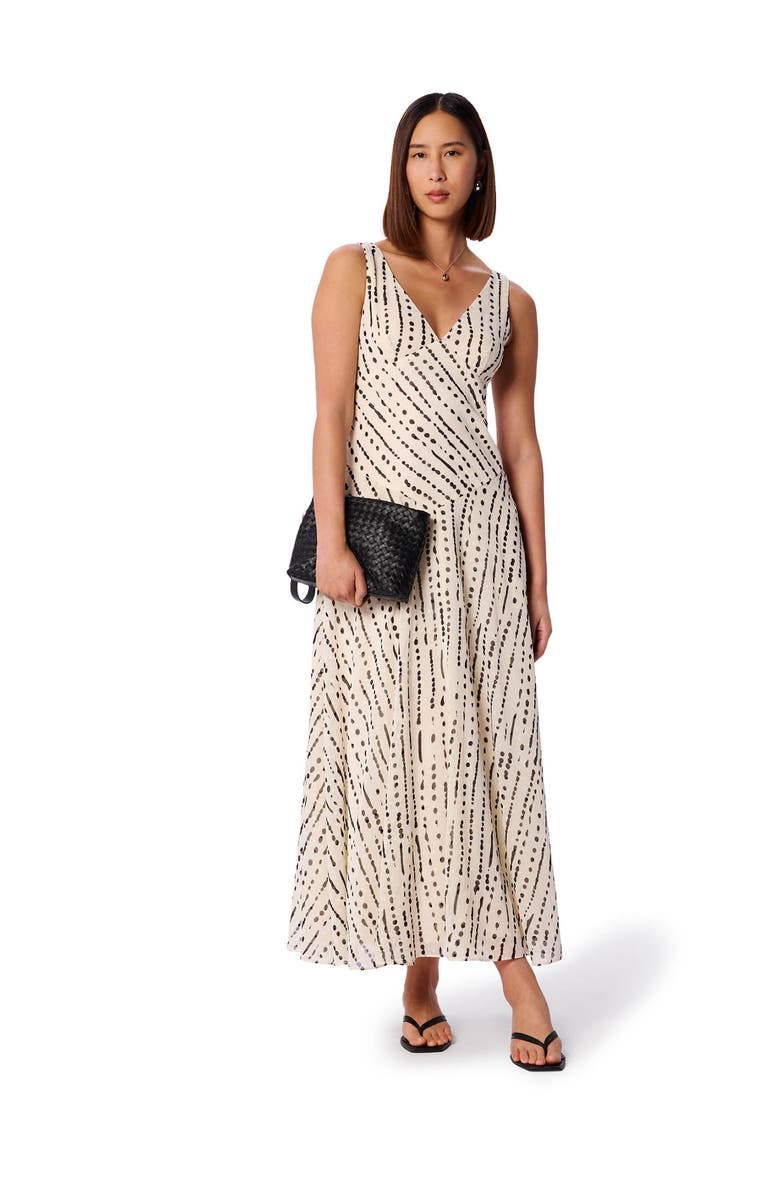 Whistles Dashed Spot Dobby Maxi Dress, Main, color, White/Multi