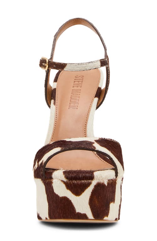 Steve Madden Cologne Ankle Strap Platform Sandal In Multi