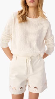 CAMI NYC Lesley Cropped Crewneck Sweater