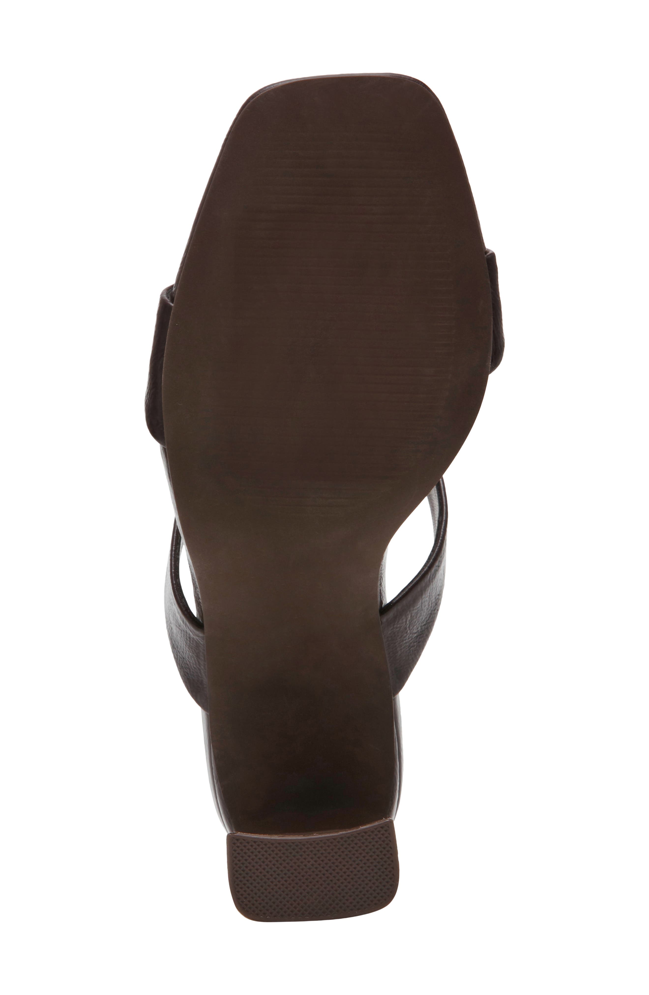 Veniss Block Heel Slide Sandal, Alternate, color, BROWN PATENT