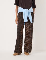Hush Harison Animal Print Side Stripe Joggers