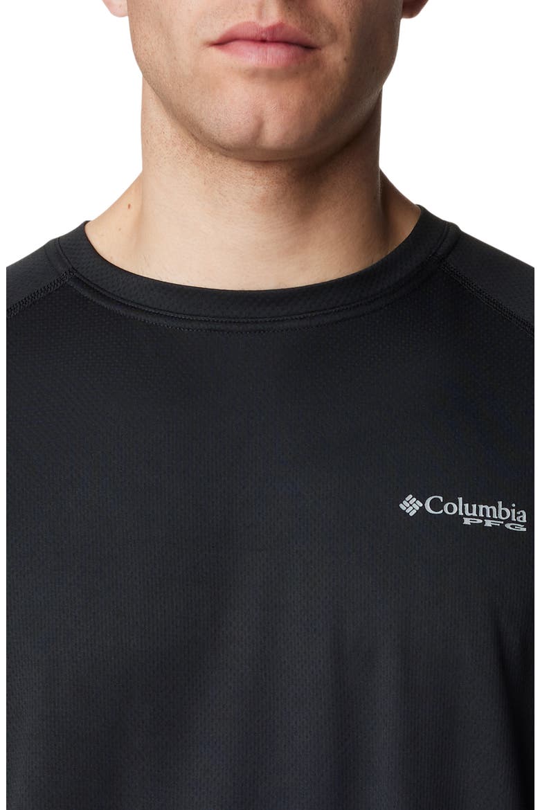 PFG Solar Stream™ Long Sleeve Performance T-Shirt, Alternate, color, BLACK