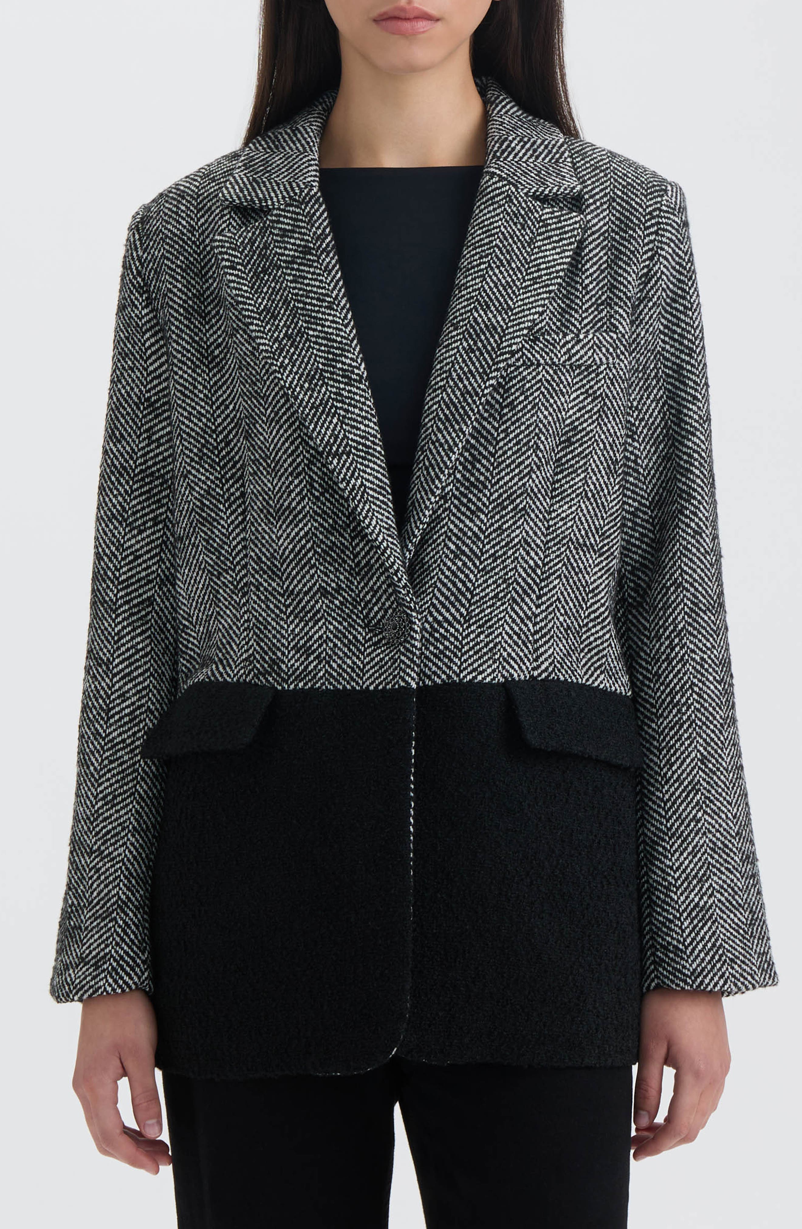 NVLT Tweed Colorblock Blazer