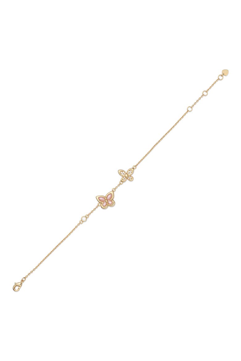 Carmen Butterfly Chain Bracelet, Alternate, color, PINK