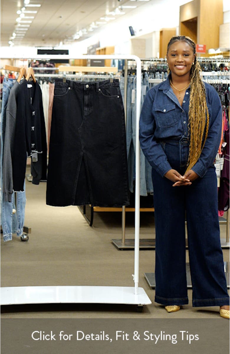 Denim Midi Skirt, sales video thumbnail