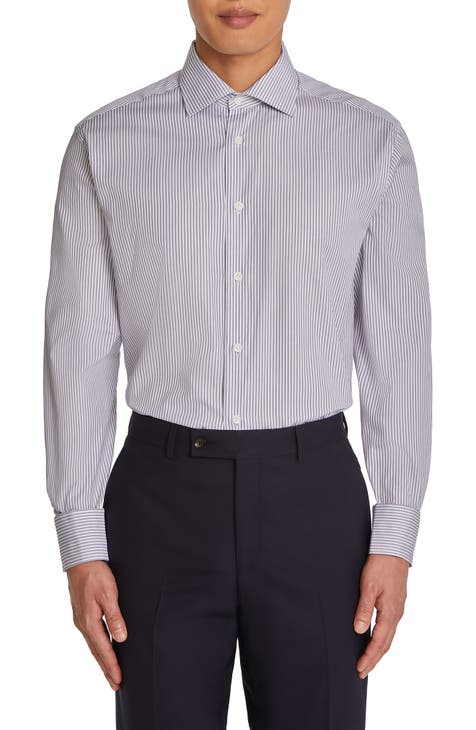 Greene Midnight Stripe Cotton Dress Shirt