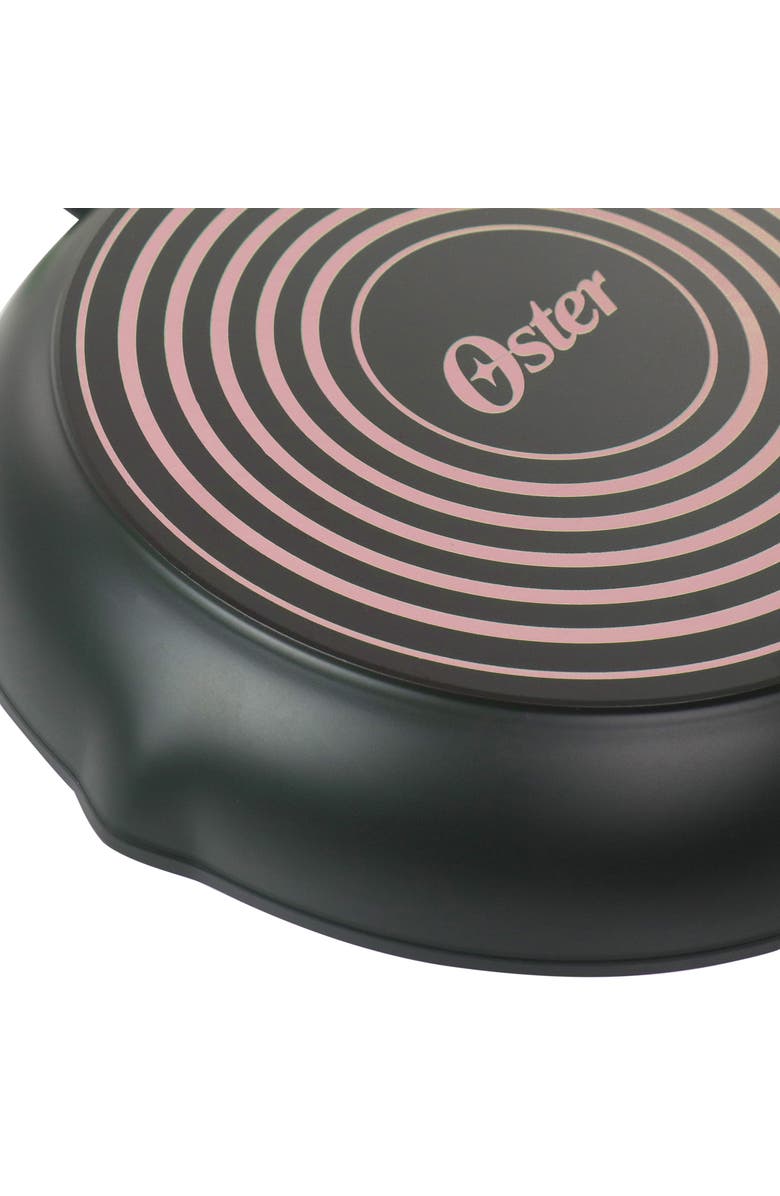 OSTER Rigby 9.5 Inch Aluminum Nonstick Frying Pan with Pouring Spouts, Alternate, color, Pink