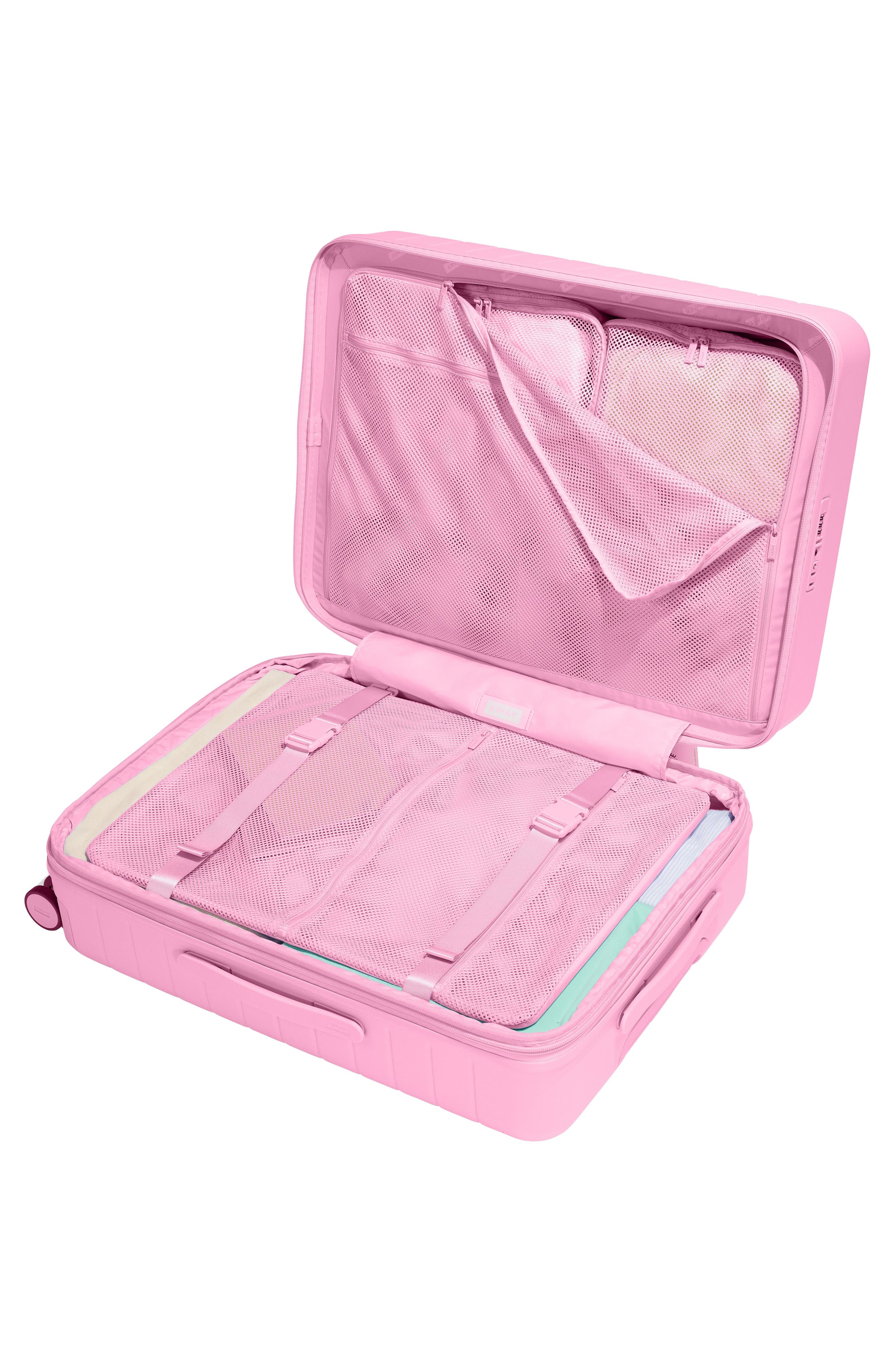Away The Medium Checked Suitcase, Alternate, color, Mochi Pink