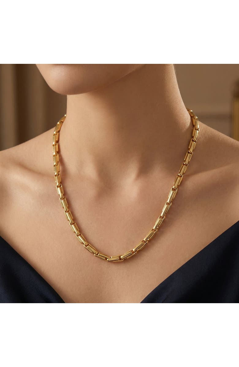 Bliss Diamond 14k Gold Women's 24" Chain Necklace 15 Grams 4.5mm Thick, Alternate, color, 14K Yellow Gold