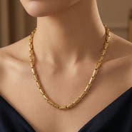 Bliss Diamond 14k Gold Women's 24" Chain Necklace 15 Grams 4.5mm Thick
