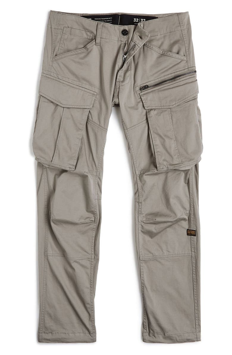 G-STAR Rovic 3D Regular Fit Tapered Cargo Pants, Alternate, color, Elephant Skin