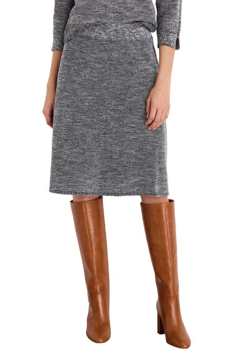 Tweed Stitch Knit Skirt