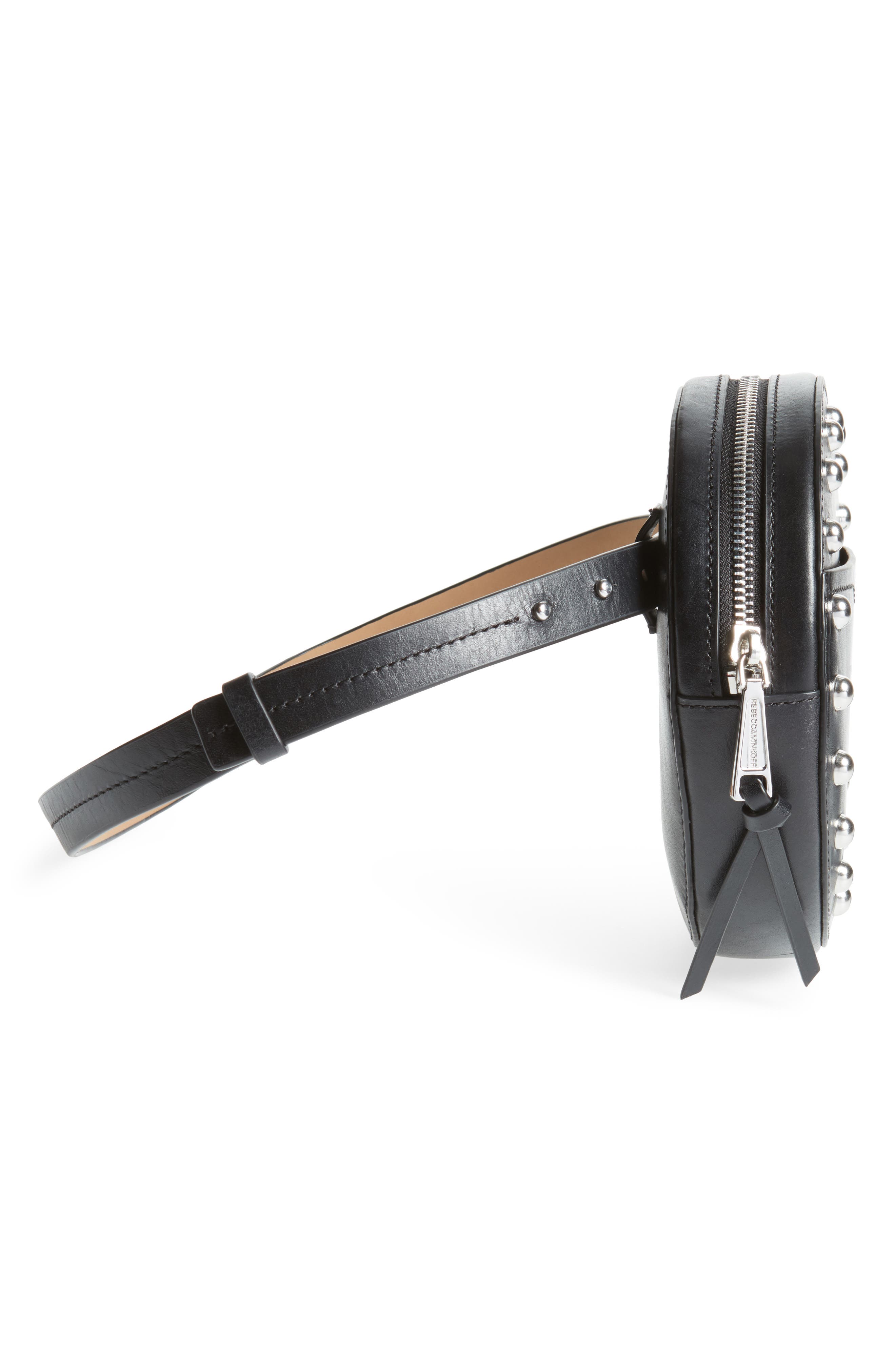 Rebecca Minkoff Studded Leather Belt Bag, Alternate, color, 