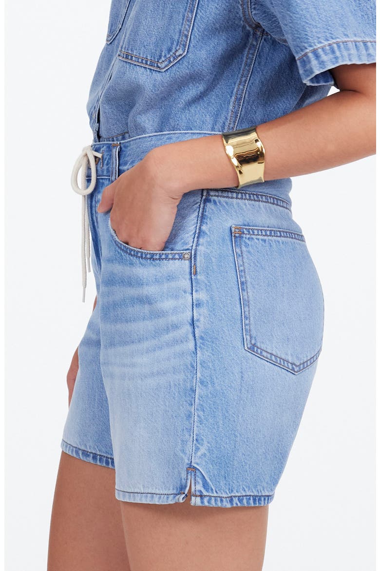 Drawstring Denim Shorts, Alternate, color, HAMBLEY WASH