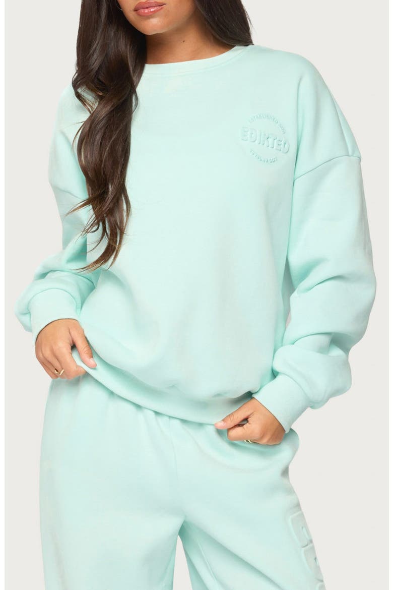 Alysa Oversized Sweatshirt, Main, color, AQUA