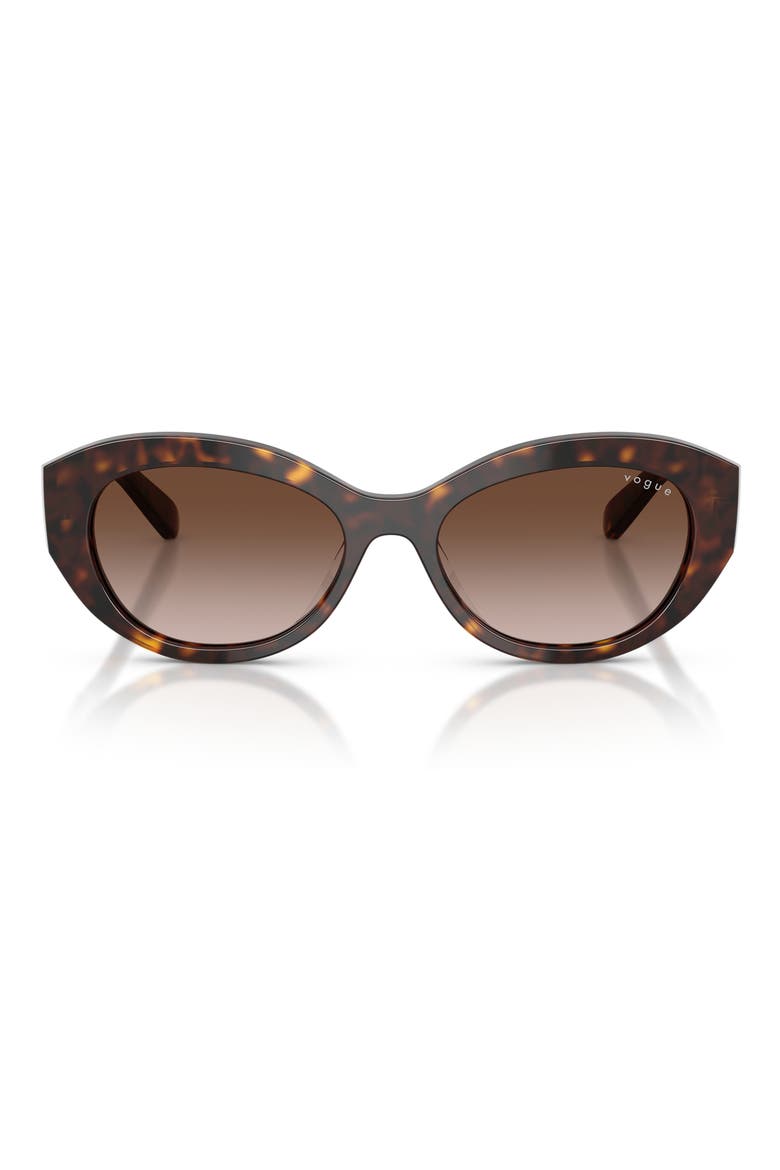VO5659SU 52mm Irregular Sunglasses, Main, color, DARK HAVANA / GRADIENT BROWN