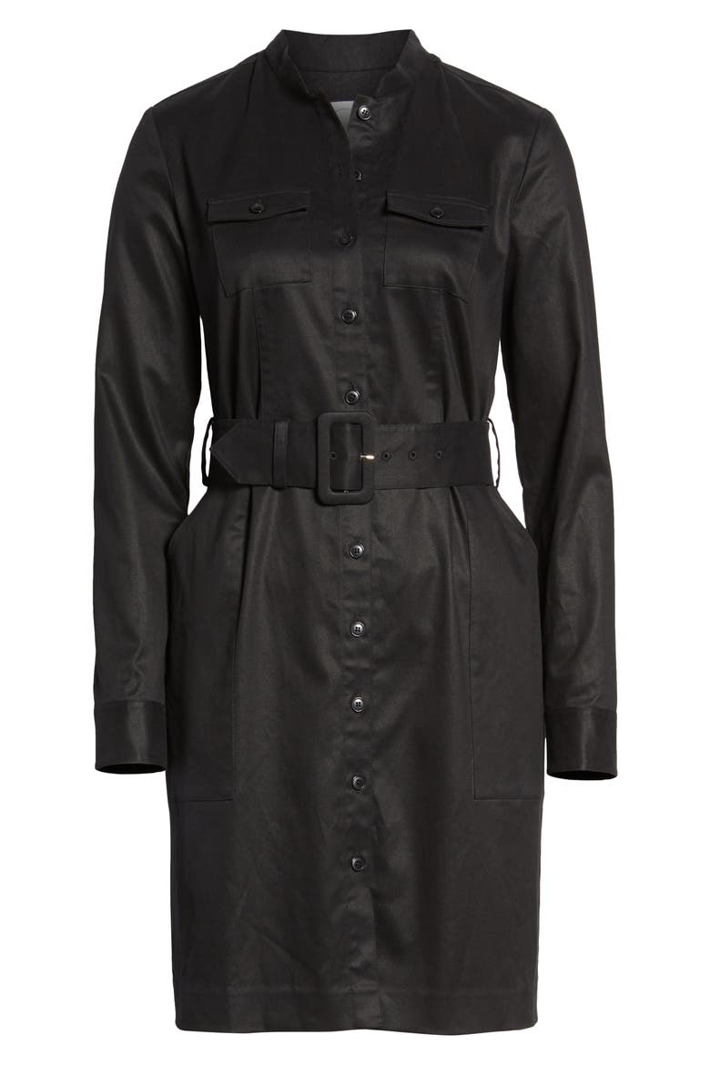 Utility Shirtdress, Alternate, color, BLACK