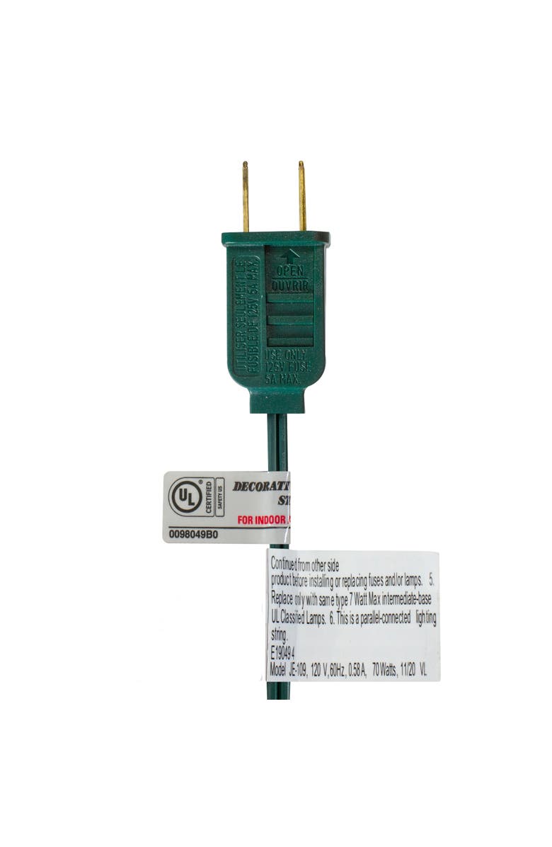 Northlight Flickering Flame C7 Halloween Lights - Amber - 9' Green Wire - 10ct, Alternate, color,