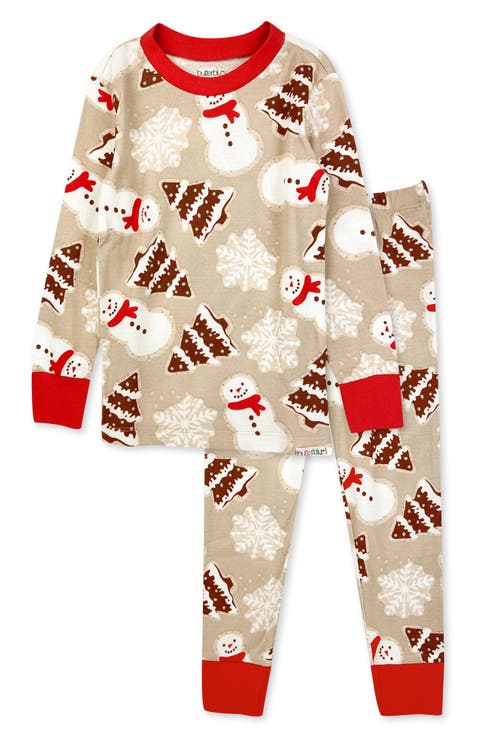 Kids' Zen Print Fitted Organic Cotton Two-Piece Pajamas