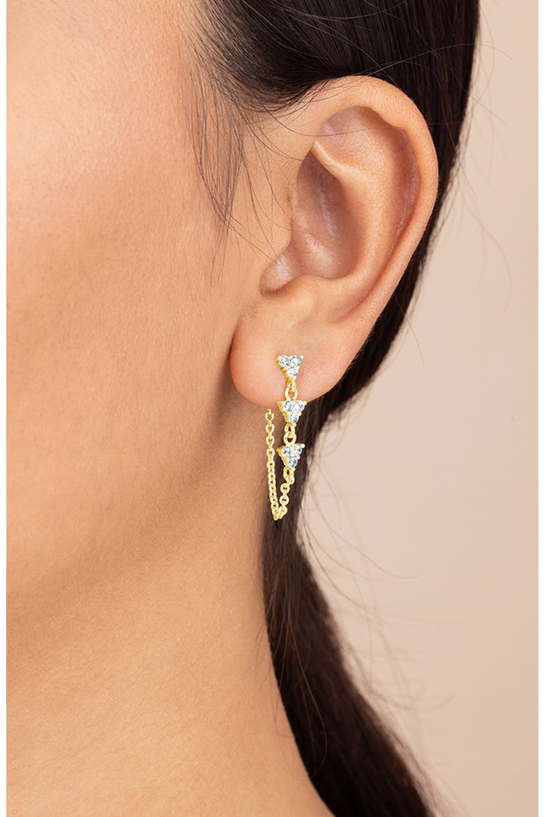 Luci Chain Drop Earrings, Alternate, color, GOLD