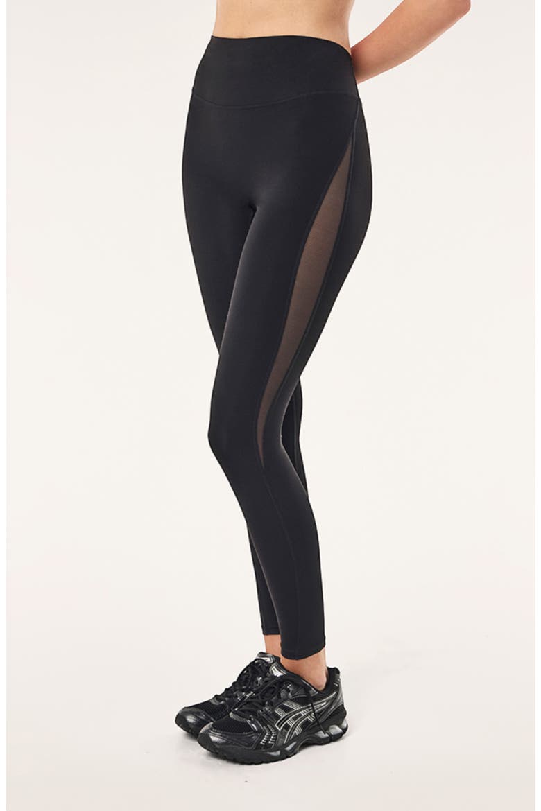 Striker High Waist Full Length Leggings, Alternate, color, BLACK
