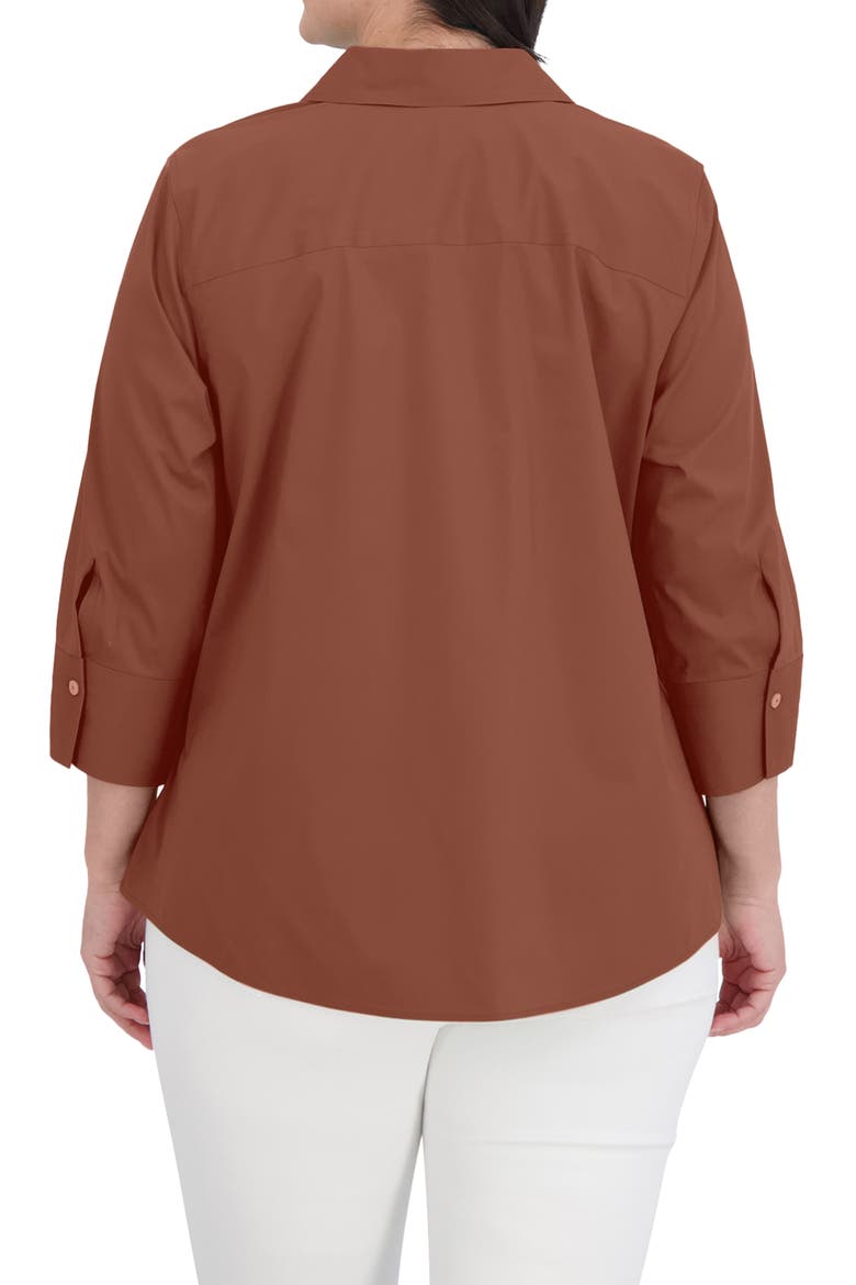 Mary Non-Iron Stretch Cotton Button-Up Shirt, Alternate, color, MACCHIATO
