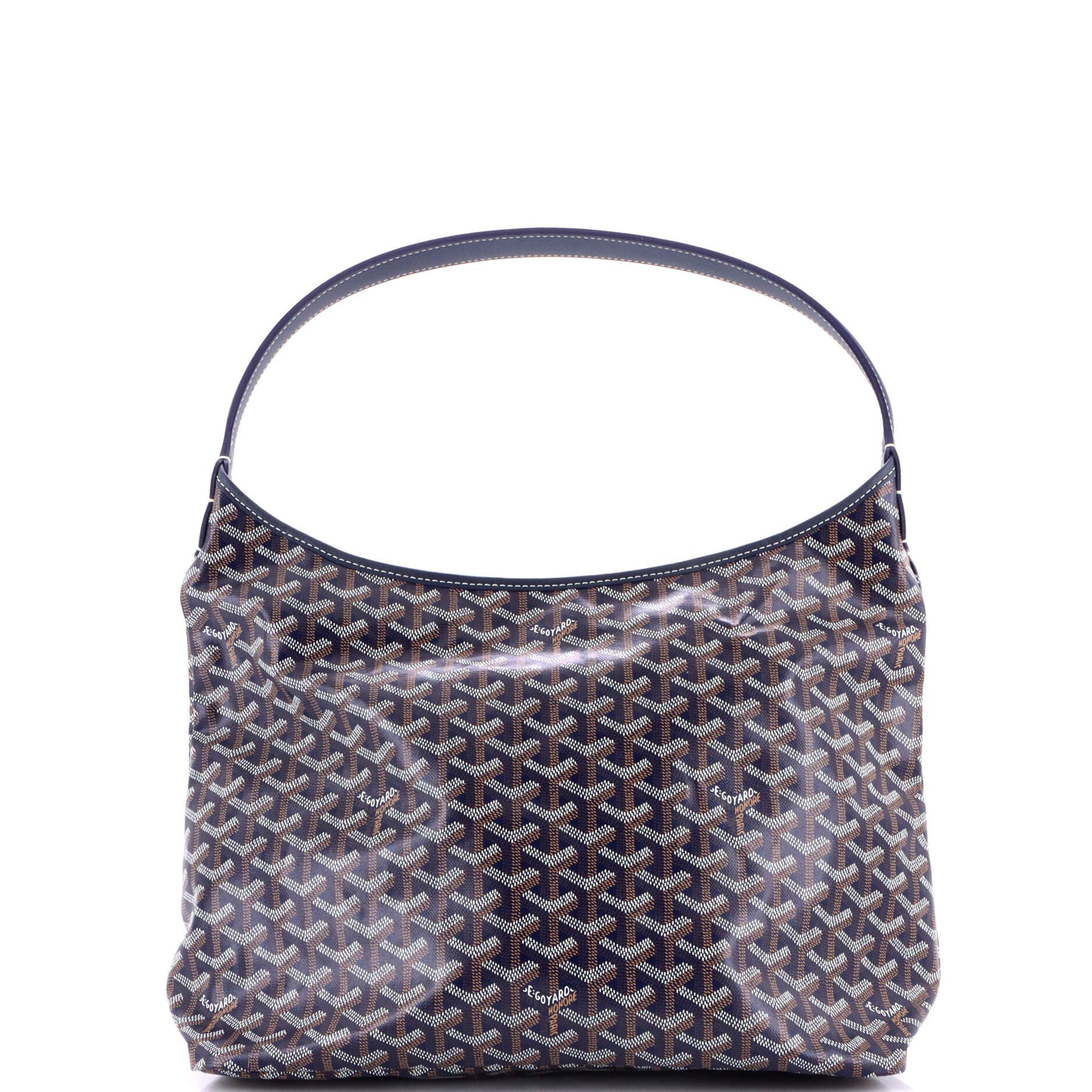 Pre-Owned Goyard Boheme Hobo Coated Canvas, Alternate, color, Blue