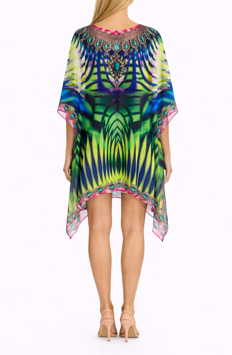 RANEES Butterfly Print Poncho, Alternate, color, 