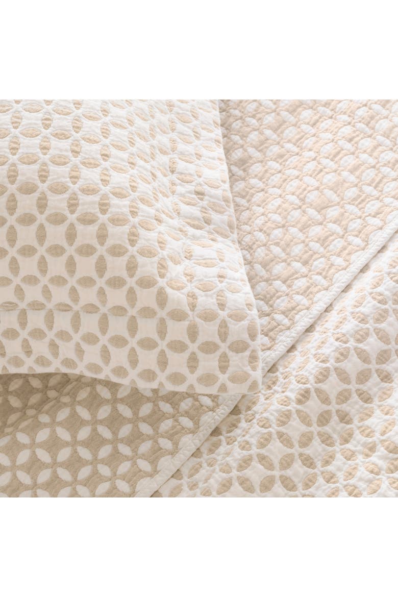Leaf Euro Sham, Alternate, color, Putty