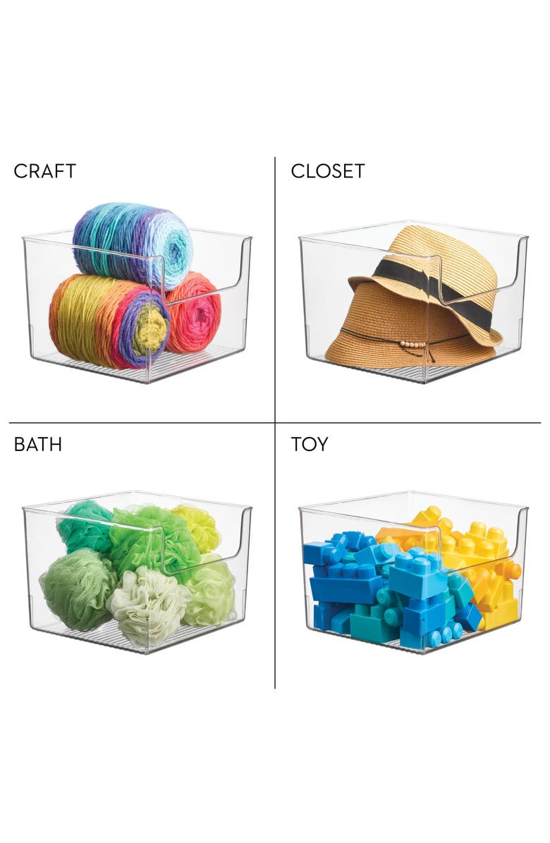 mDesign Kitchen Plastic Storage Organizer Bin with Open Front - 4 Pack, Alternate, color, 