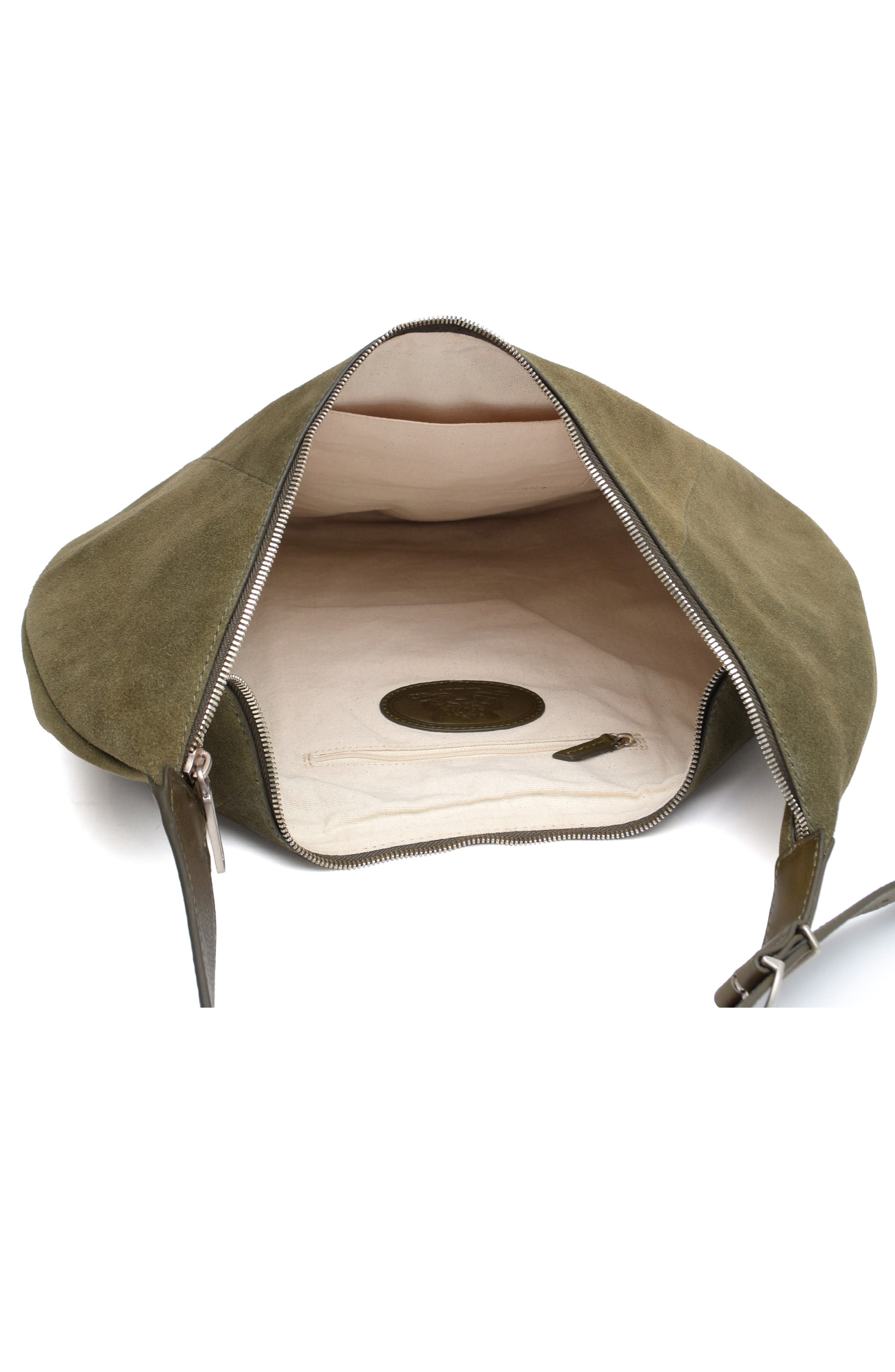 New Amsterdam Leatherworks Wyatt Oversized Suede Hobo Bag, Alternate, color, 