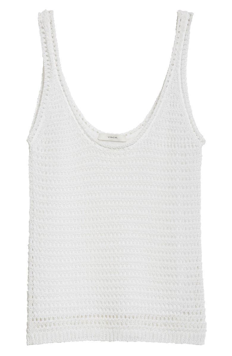Vince Crochet Cotton Blend Tank, Alternate, color,