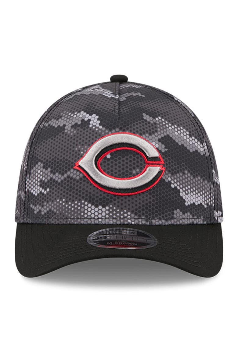 New Era Men's New Era Black Cincinnati Reds Camo 39THIRTY A-Frame Flex Hat, Alternate, color, Black