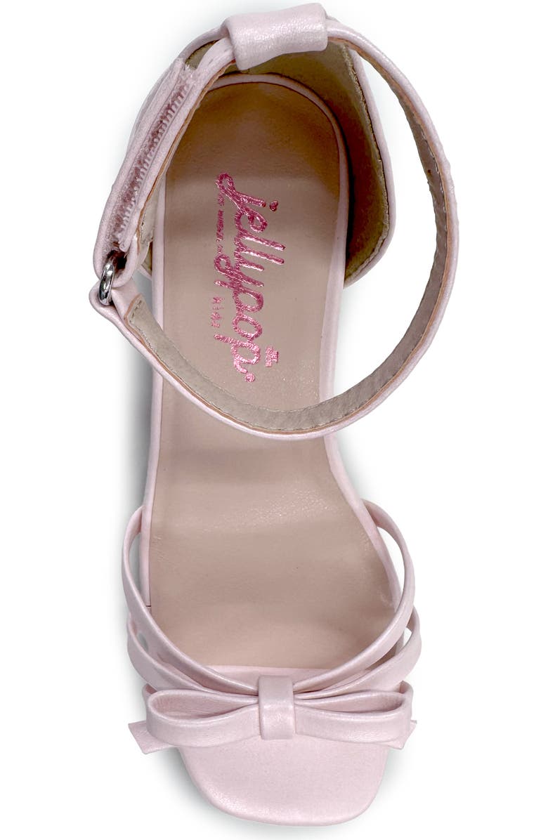 JELLYPOP Kids' Zendah Metallic Block Heel Sandal, Alternate, color, Light Pink