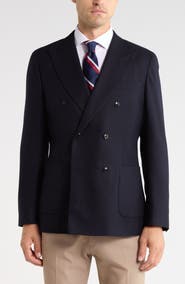 Reiss Oasis Double Breasted Wool Blend Sport Coat