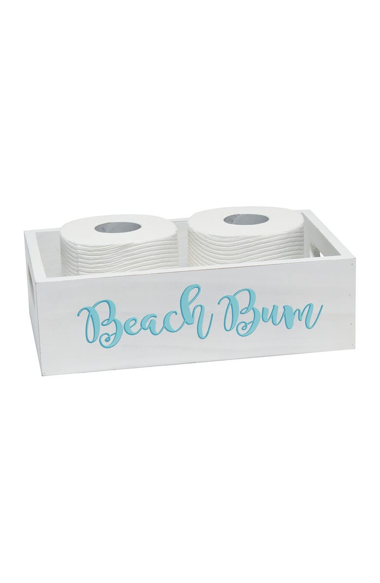 LALIA HOME Three Piece Decorative Wood Bathroom Set - Large - Coastal/Beach, Alternate, color, White Wash