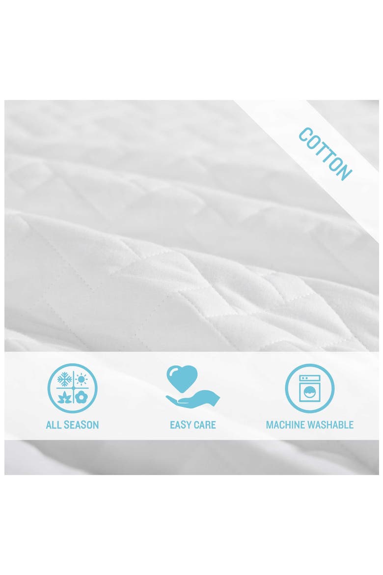 Solid Cotton Quilt & Sham Set, Alternate, color, WHITE