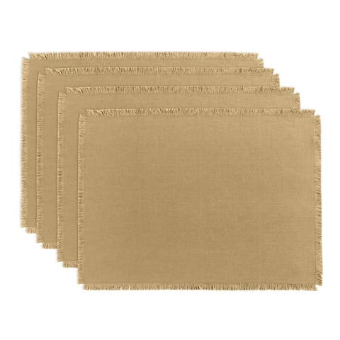 Linen Placemats - Fringe, 14" x 19"