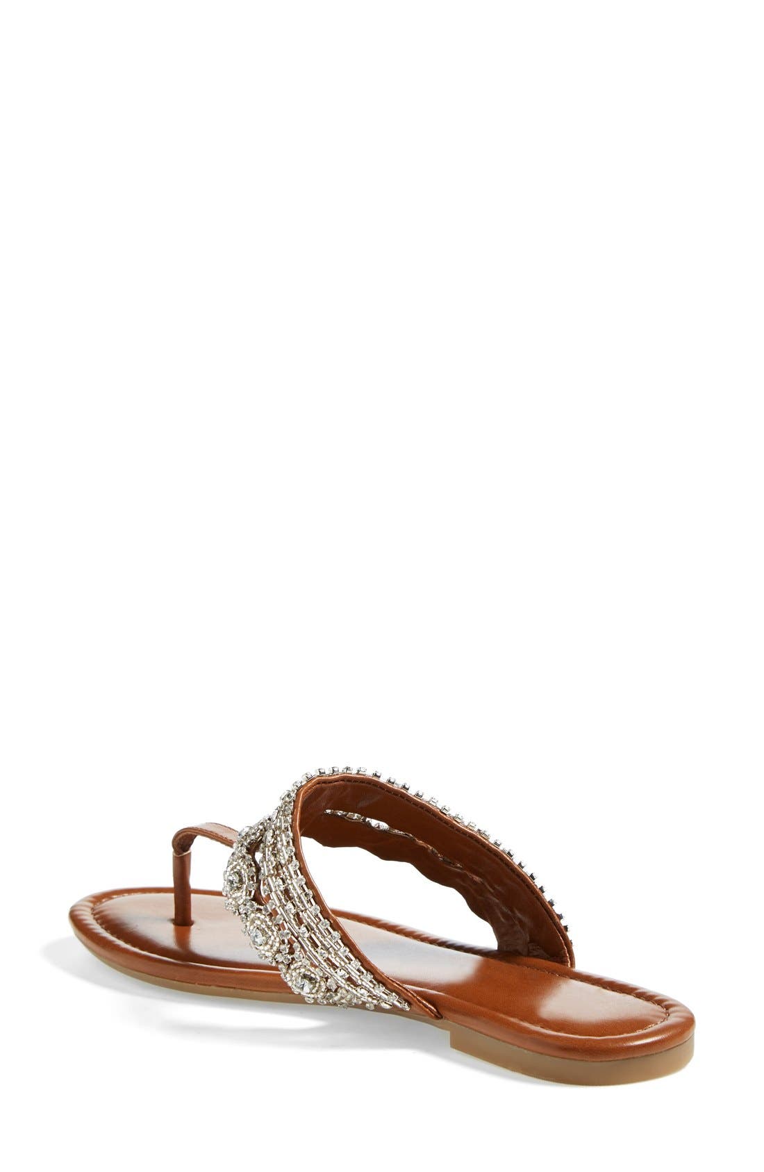 'Roelle' Embellished Sandal, Alternate, color, BURNT UMBER