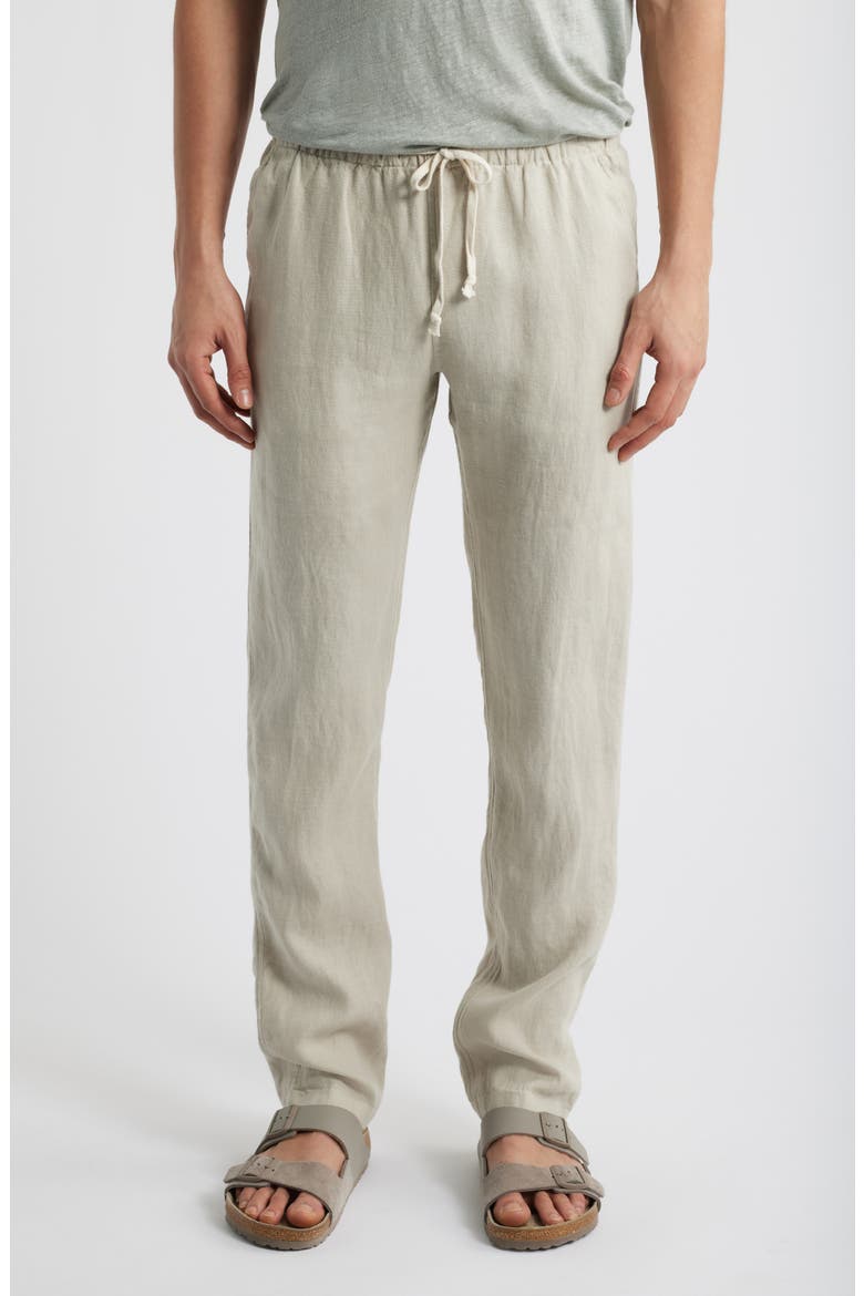 Bo Linen Drawstring Pants, Main, color, BONE